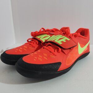 Nike Zoom Rival SD 2 Throwing Shoes Crimson Red Lime FZ9665-600 Mens Size 7.5 US